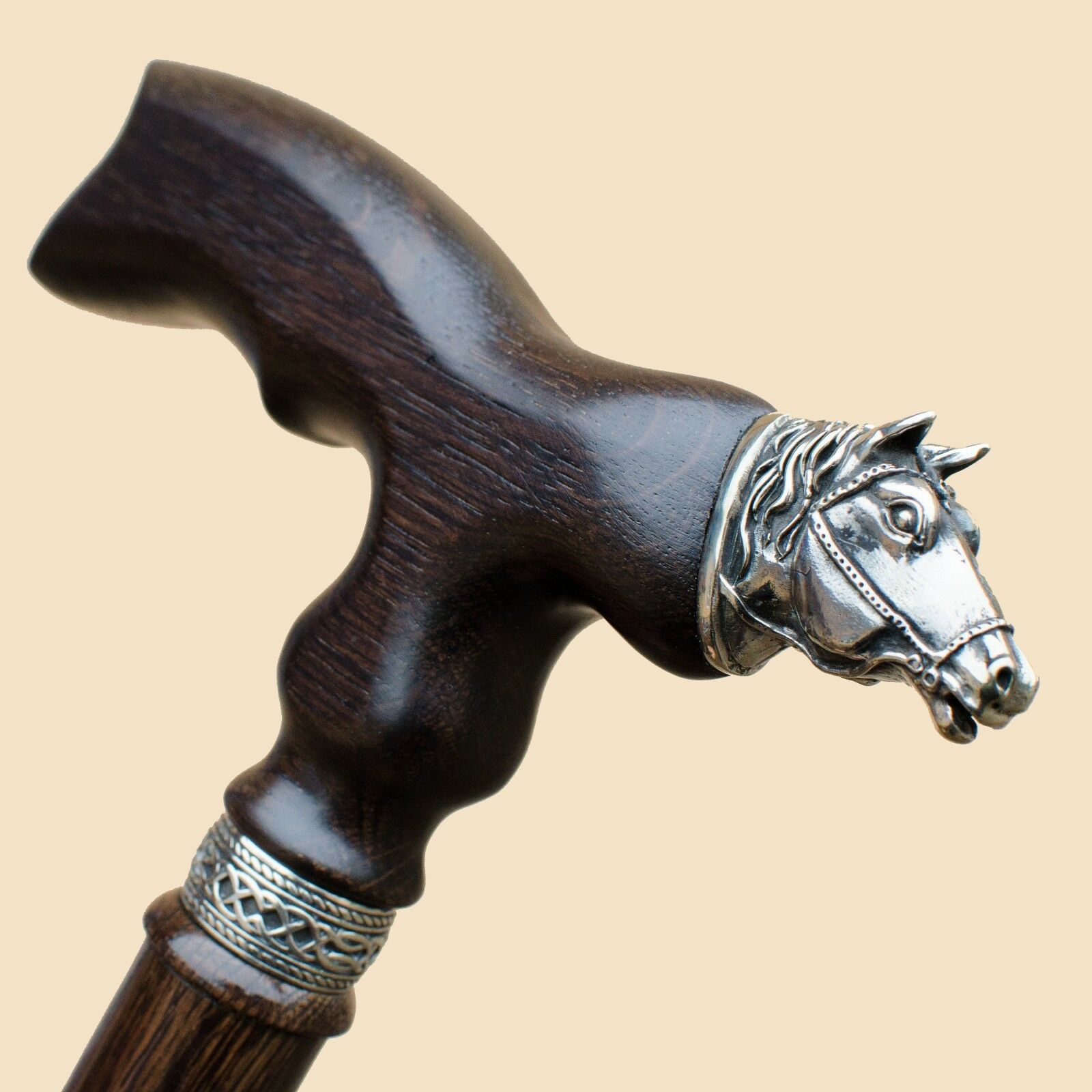 Custom Wooden Walking Cane For Men Fashionable - Horse - Cool Vintage Wood Canes